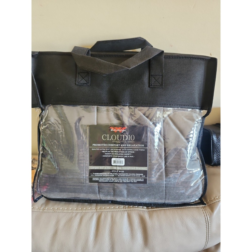Whiteridge Inc. Cloud10 Weighted Blanket 60x70 Inch. 10lbs. Grey